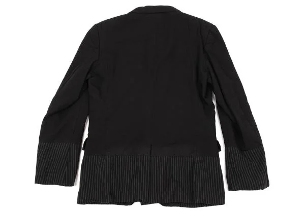 コムデギャルソン オムCOMME des GARCONS HOMME 製品染めストライプ切替デザインジャケット 黒XS K-155598_013