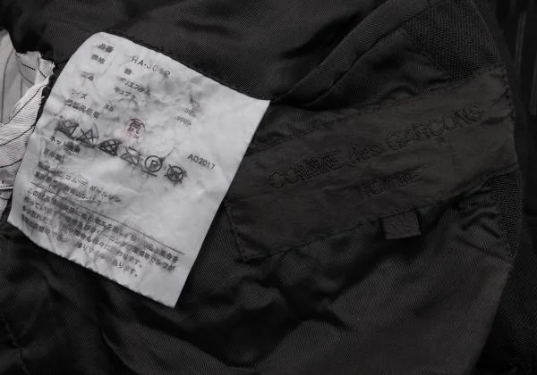 コムデギャルソン オムCOMME des GARCONS HOMME 製品染めストライプ切替デザインジャケット 黒XS K-155598_017