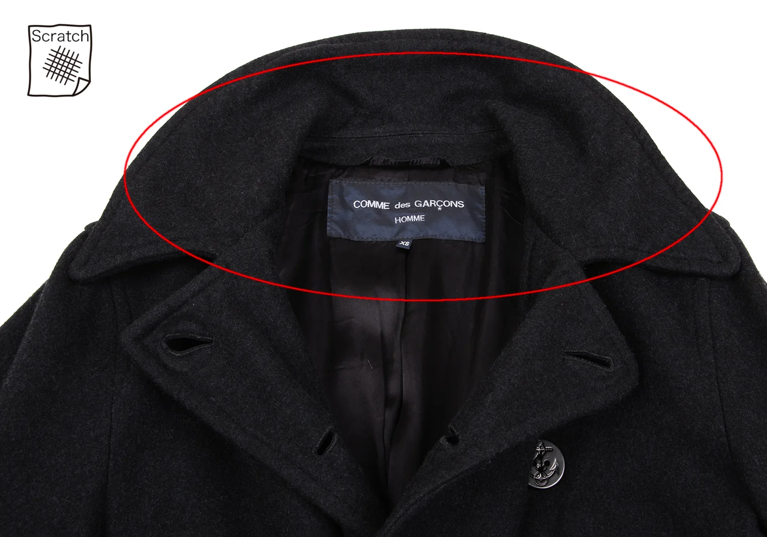 コムデギャルソン オムCOMME des GARCONS HOMME 染めウール