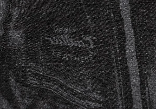 ジャンポールゴルチエ ファムJean Paul GAULTIER FEMME ウールポリかすれプリントカットソー グレー黒40 K-155665_005