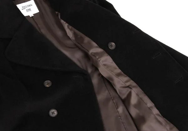 ジャンポールゴルチエ ファムJean Paul GAULTIER FEMME アンゴラウールダブルチェスターコート 黒40 K-155669_013