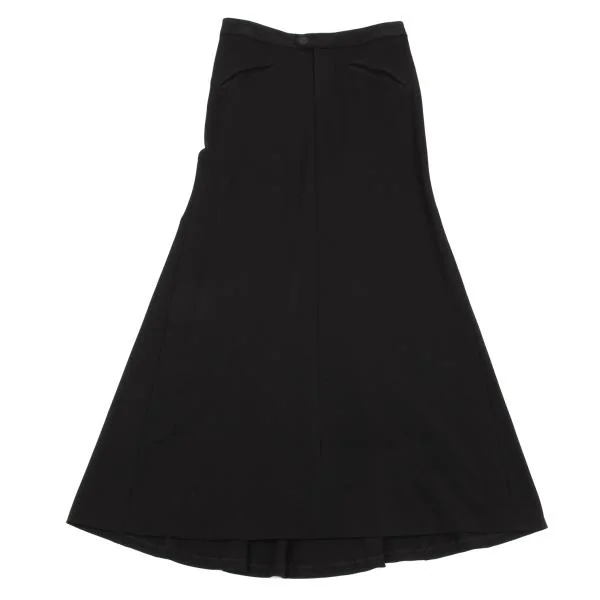 ジャンポールゴルチエ ファムJean Paul GAULTIER FEMME レーヨンポリストレッチロングスカート 黒40 K-155671_002