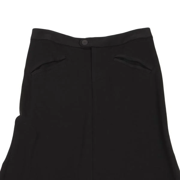 ジャンポールゴルチエ ファムJean Paul GAULTIER FEMME レーヨンポリストレッチロングスカート 黒40 K-155671_003