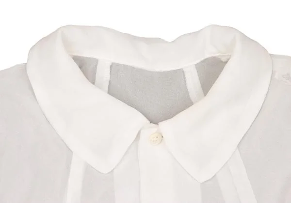COMME des GARCONS Polyester Hem Frill See-through Blouse K-155733_004