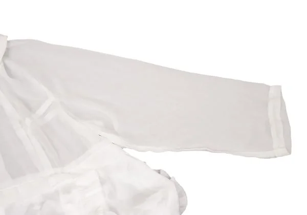 COMME des GARCONS Polyester Hem Frill See-through Blouse K-155733_006