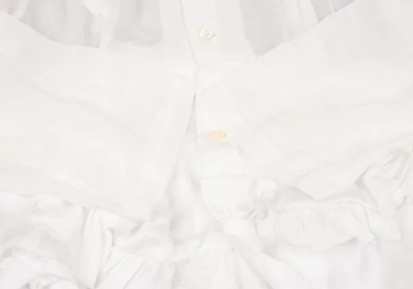 COMME des GARCONS Polyester Hem Frill See-through Blouse K-155733_007