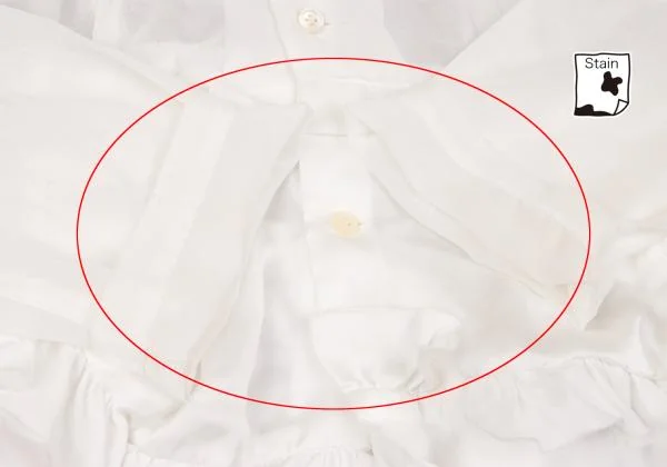 COMME des GARCONS Polyester Hem Frill See-through Blouse K-155733_008