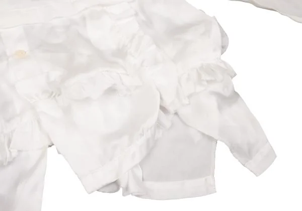 COMME des GARCONS Polyester Hem Frill See-through Blouse K-155733_011