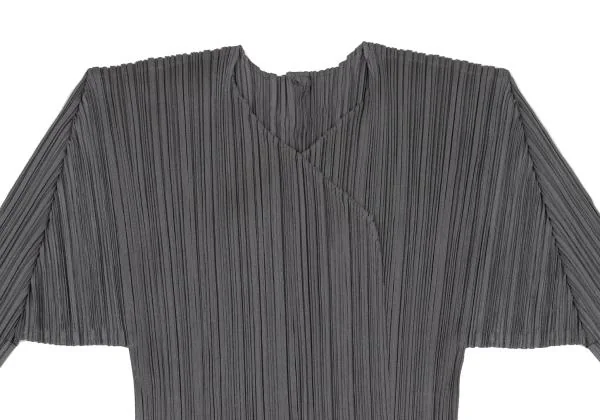 プリーツプリーズPLEATS PLEASE ボタンレスロングカーディガン