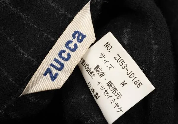 ズッカzucca ウールチョークストライプジャケット 黒M K-155805_018
