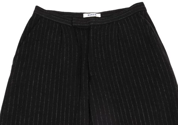 ズッカzucca ウールチョークストライプパンツ 黒M K-155806_002