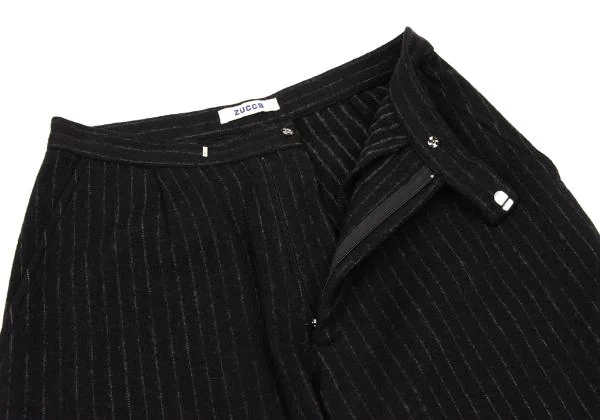 ズッカzucca ウールチョークストライプパンツ 黒M K-155806_003
