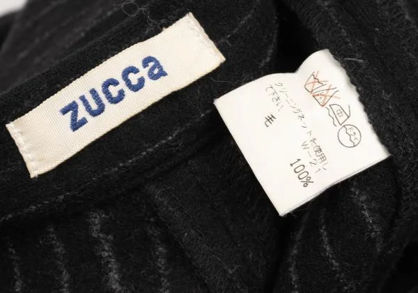 ズッカzucca ウールチョークストライプパンツ 黒M K-155806_013