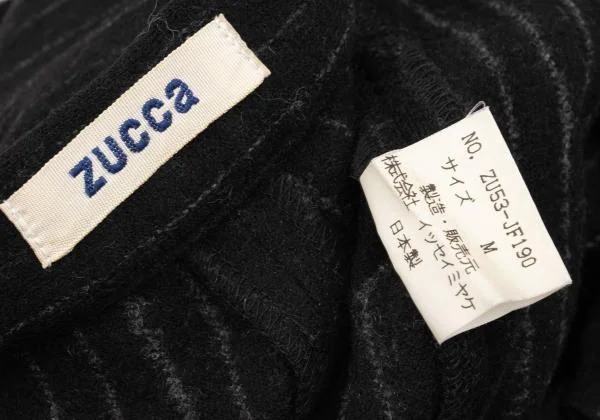 ズッカzucca ウールチョークストライプパンツ 黒M K-155806_014