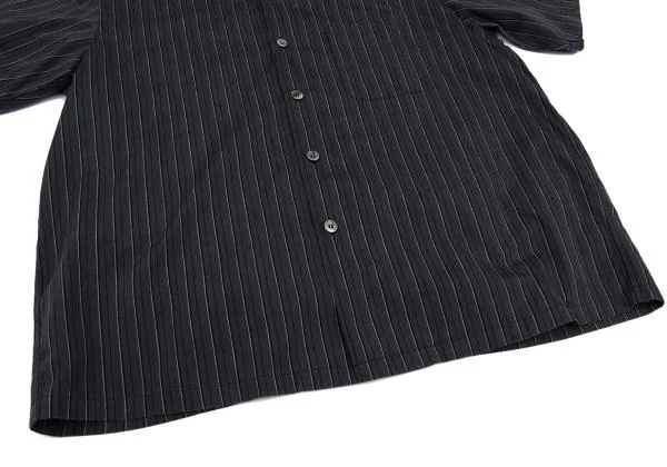 COMME des GARCONS HOMME Switching Open Collar Striped Shirt K-155824_008