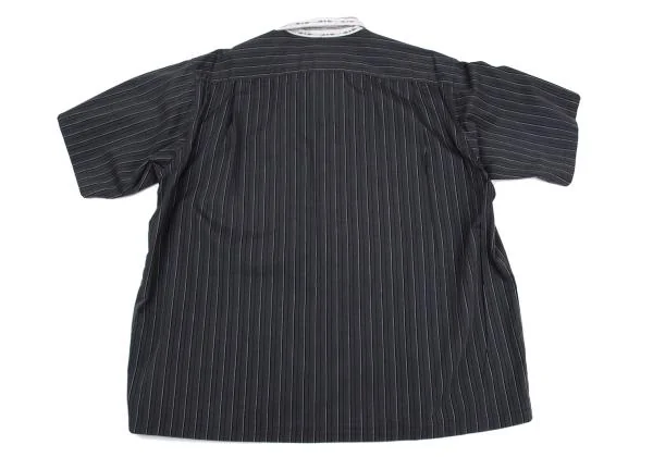 COMME des GARCONS HOMME Switching Open Collar Striped Shirt K-155824_010