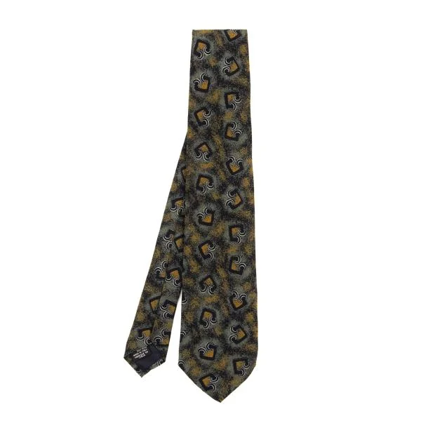 ジョルジオアルマーニ GIORGIO ARMANI 幾何学総柄ネクタイ カーキ紺他 K-155829_001