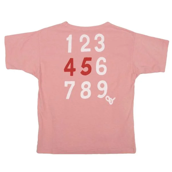 45rpm& コットンバックナンバーロゴプリントTシャツ ピンク3 K-155847_001