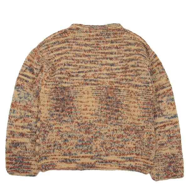 R by 45rpm Boat Neck Mix Knit Sweater Beige 3 K-155854_001