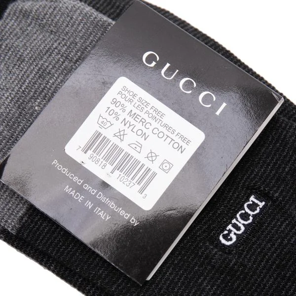 新品未使用】GUCCI グッチ 靴下 ソックス ストライプ ブラック