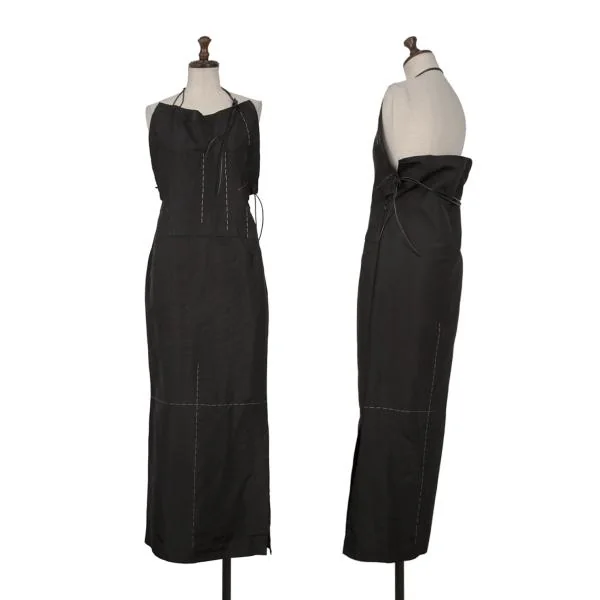 Yohji Yamamoto FEMME Silk Stitch Dress Black 1 K-155911_001