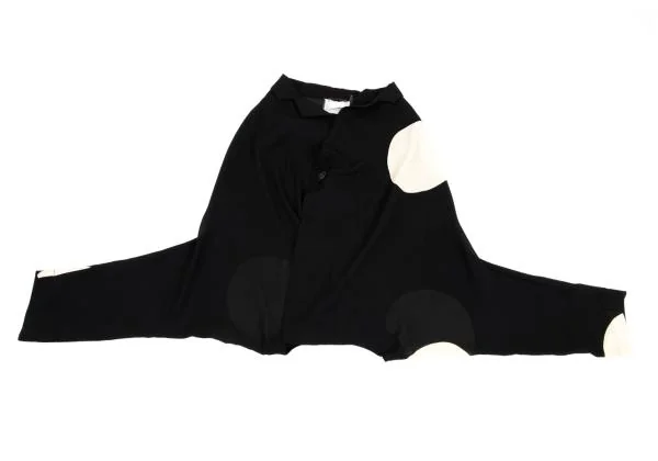 コムデギャルソンCOMME des GARCONS ポリドットプリント2WAYジャケット 黒アイボリーM K-155985_002
