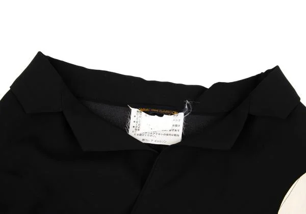 コムデギャルソンCOMME des GARCONS ポリドットプリント2WAYジャケット 黒アイボリーM K-155985_004