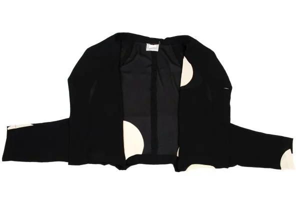 コムデギャルソンCOMME des GARCONS ポリドットプリント2WAYジャケット 黒アイボリーM K-155985_009