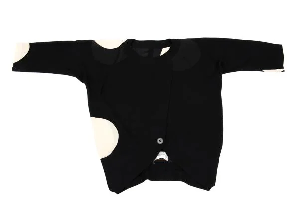 コムデギャルソンCOMME des GARCONS ポリドットプリント2WAYジャケット 黒アイボリーM K-155985_010