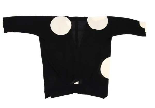 コムデギャルソンCOMME des GARCONS ポリドットプリント2WAYジャケット 黒アイボリーM K-155985_011