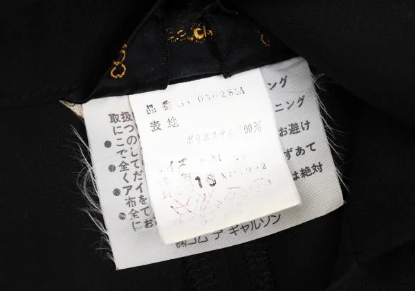 コムデギャルソンCOMME des GARCONS ポリドットプリント2WAYジャケット 黒アイボリーM K-155985_017