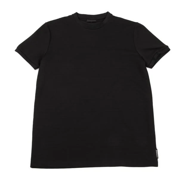 エンポリオアルマーニEMPORIO ARMANI デザイン織りTシャツ 黒L K-155994_001