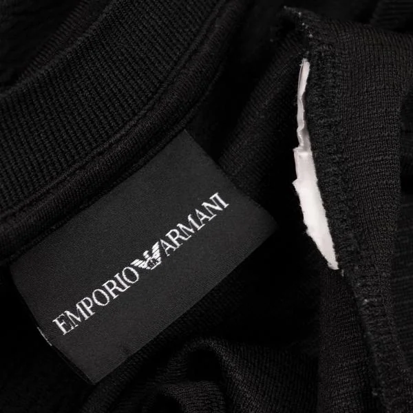 エンポリオアルマーニEMPORIO ARMANI デザイン織りTシャツ 黒L K-155994_009
