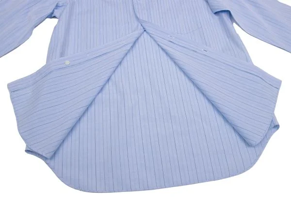 COMME des GARCONS HOMME PLUS Logo Printed Stripe Woven Shirt K-156003_012