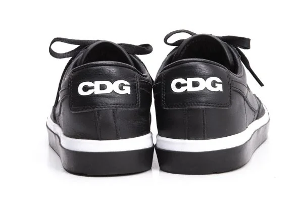 ブラックコムデギャルソン×ナイキBLACK COMME des GARCONS×NIKE Blazer Low レザースニーカー 黒26cm K-156014_004