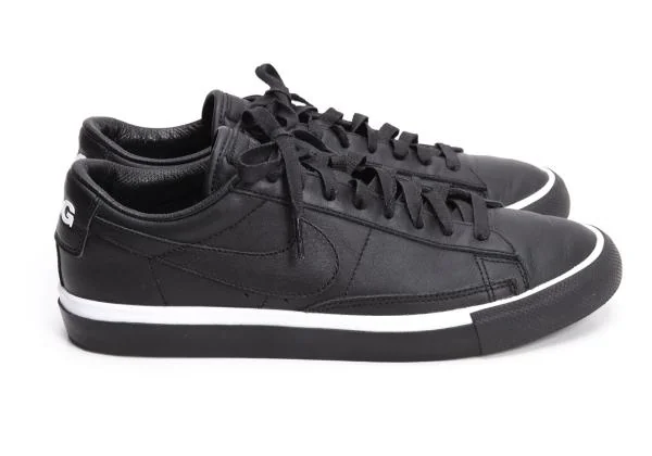 ブラックコムデギャルソン×ナイキBLACK COMME des GARCONS×NIKE Blazer Low レザースニーカー 黒26cm K-156014_006