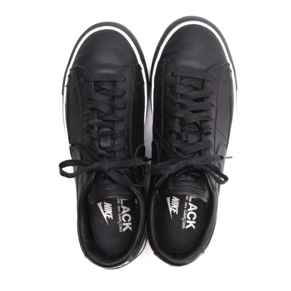 ブラックコムデギャルソン×ナイキBLACK COMME des GARCONS×NIKE Blazer Low レザースニーカー 黒26cm K-156014_009