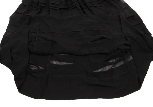 COMME des GARCONS See-through Chiffon Poly Apron Skirt K-156065_007