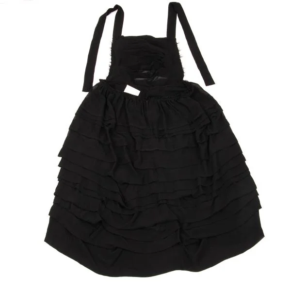 COMME des GARCONS See-through Chiffon Poly Apron Skirt K-156065_008