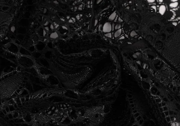 Yohji Yamamoto FEMME Lace Design Back Open Zip Hoodie K-156115_014