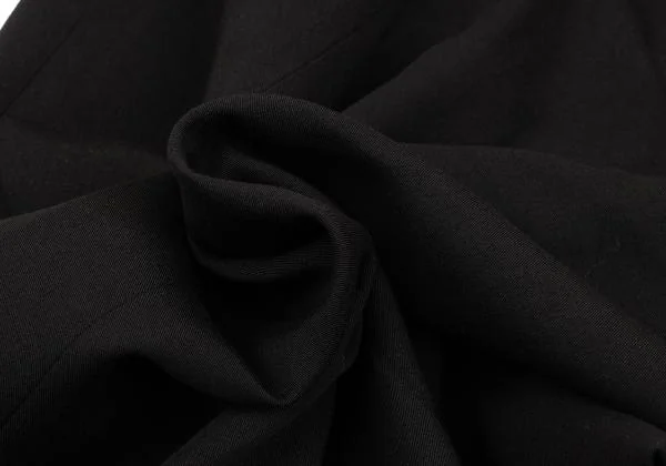 ヨウジヤマモト ファムYohji Yamamoto FEMME レーヨンギャバストラップデザインスカート 黒1 K-156125_014