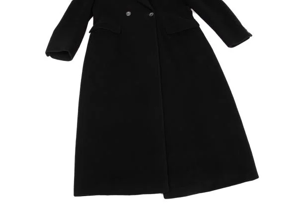 ジョルジオ アルマーニGIORGIO ARMANI LE COLLEZIONI ウールモッサダブルブレストコート 黒10 K-156171_008