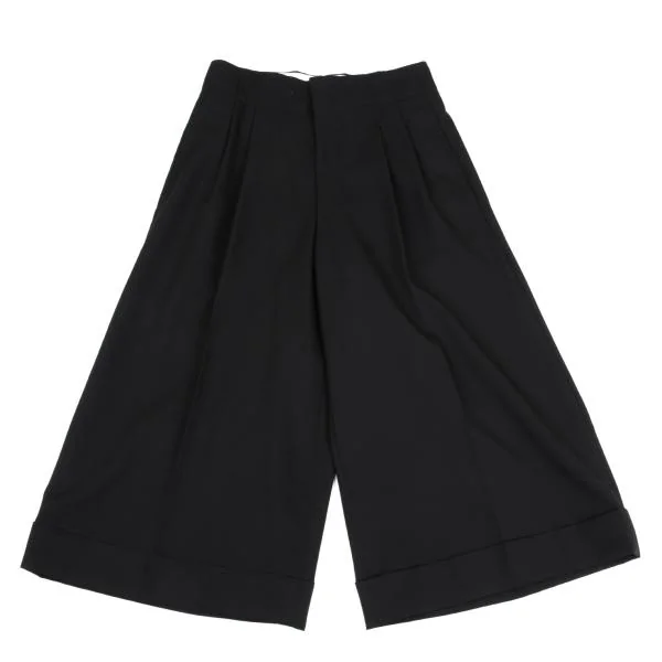 COMME des GARCONS Wool Gaba tuck Wide Pants Black S K-156206_001