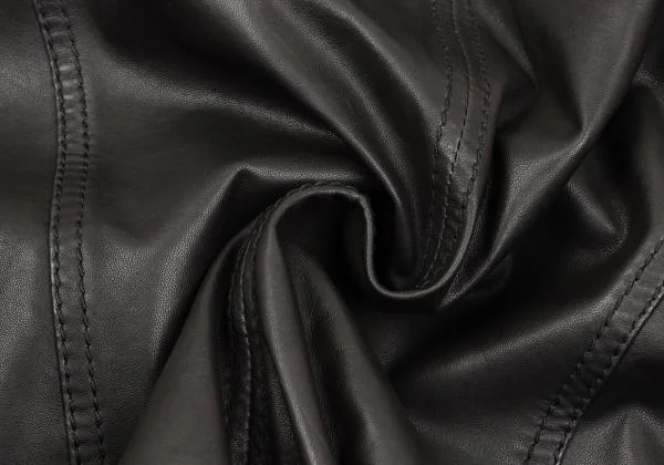 ディーアンドジーD&G ラムレザーリブ切替フーデッドジップブルゾン チャコール46 K-156291_017