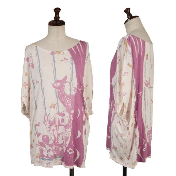 TSUMORI CHISATO Bambi Printed Sleeveless Top Pink 2 K-156300_001