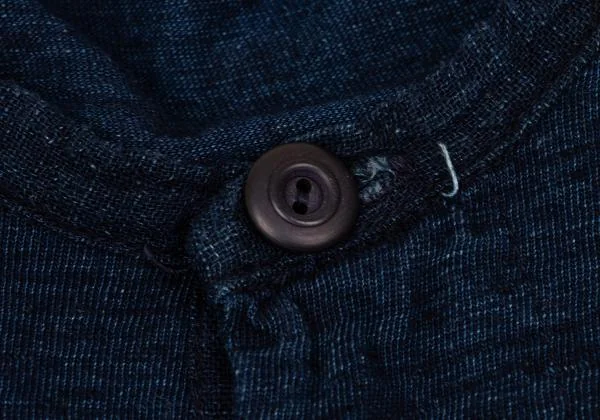R by 45rpm Indigo Dyed Henley-neck T-shirt K-156373_004