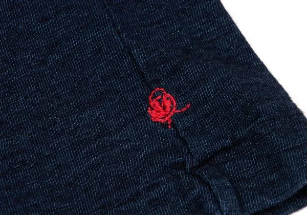 R by 45rpm Indigo Dyed Henley-neck T-shirt K-156373_009