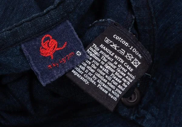 R by 45rpm Indigo Dyed Henley-neck T-shirt K-156373_014