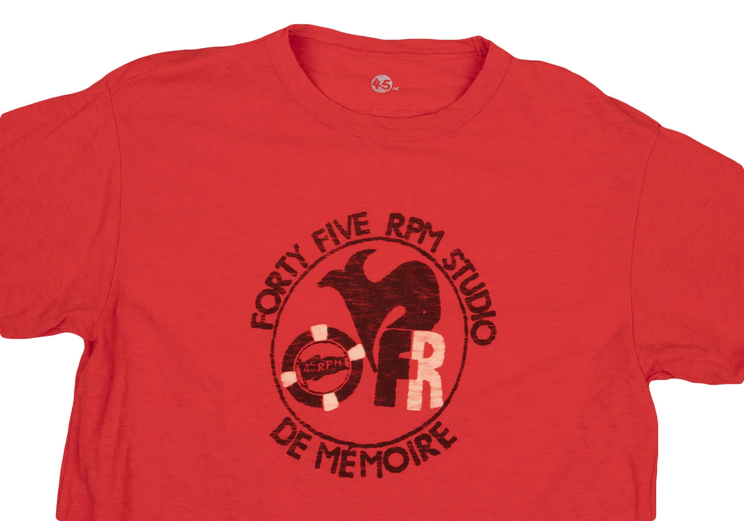 45rpm 45R フロントサークルロゴプリント半袖Tシャツ 赤3 | DC