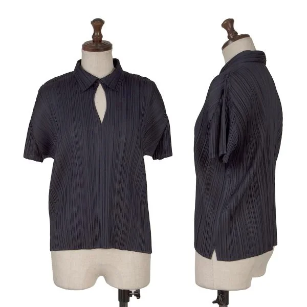 PLEATS PLEASE Skipper T Shirt Navy 3 K-156467_001